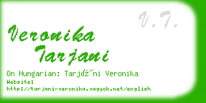 veronika tarjani business card